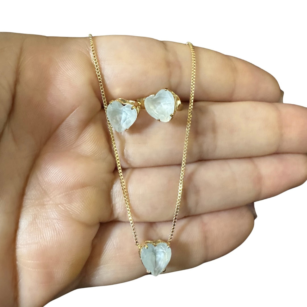 Conjunto Zircônia coração