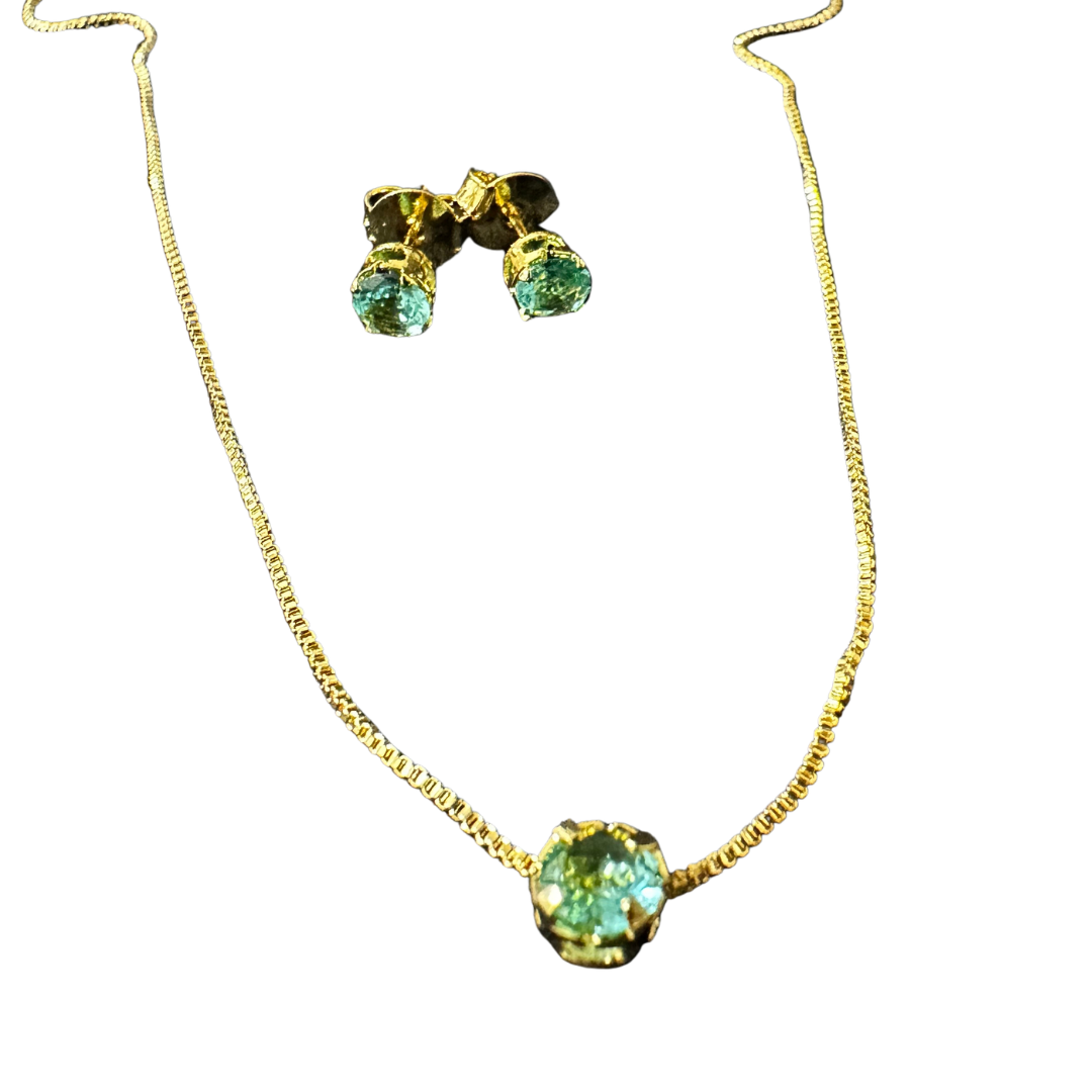 Conjunto zircônia redonda P