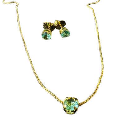 Conjunto zircônia redonda P