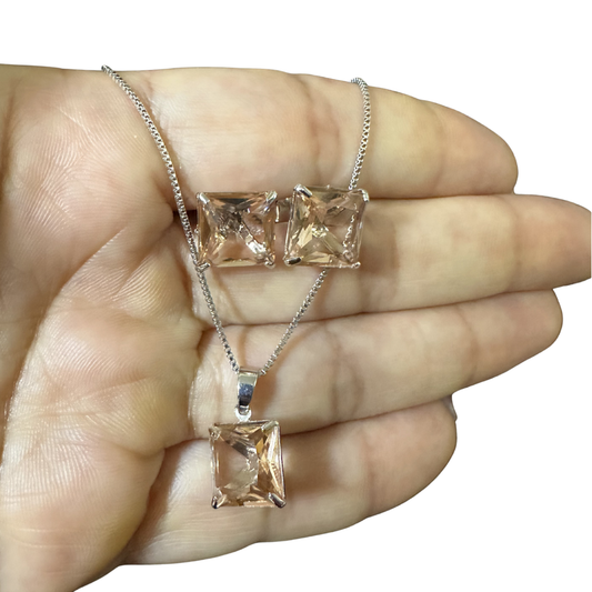 Conjunto Zircônia quadrada