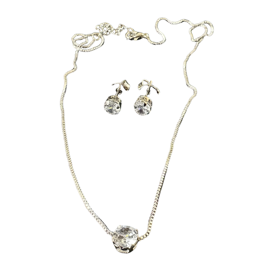 Conjunto zircônia redonda P