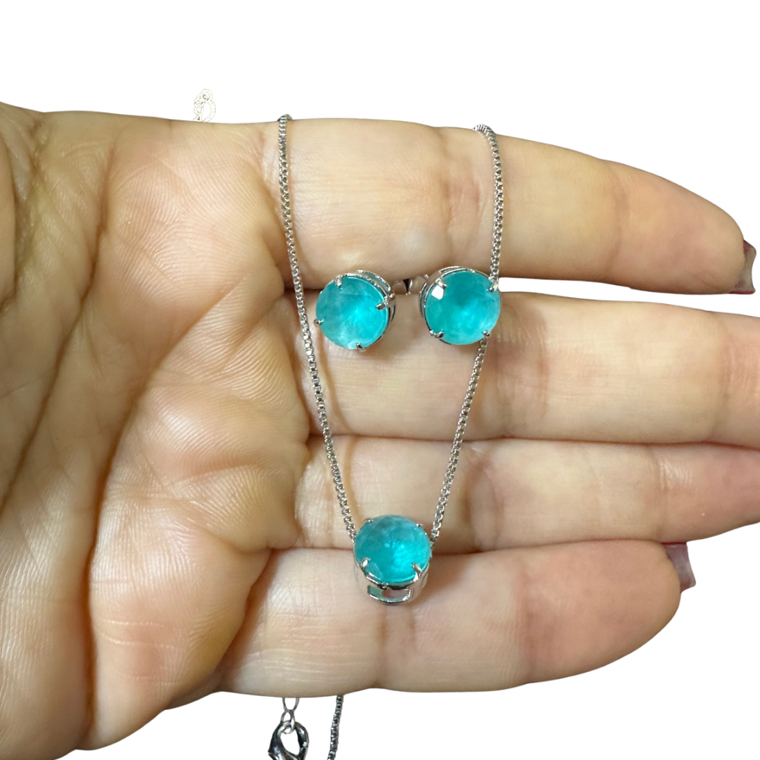 Conjunto zircônia Redonda M