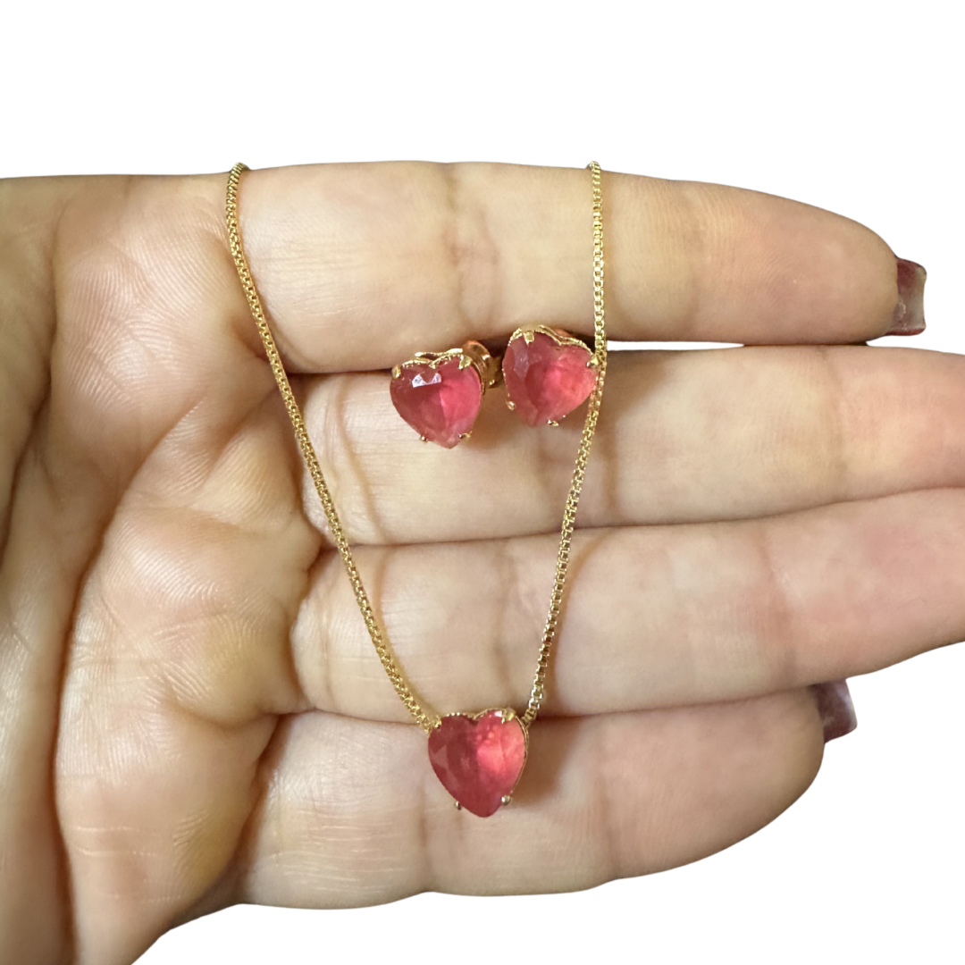Conjunto Zircônia coração