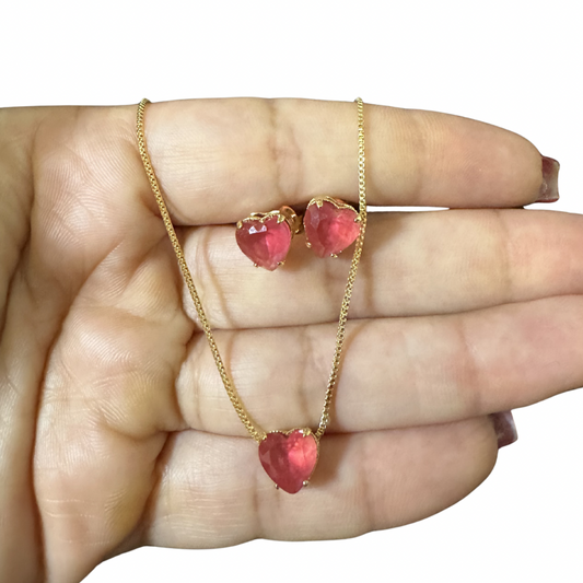 Conjunto Zircônia coração