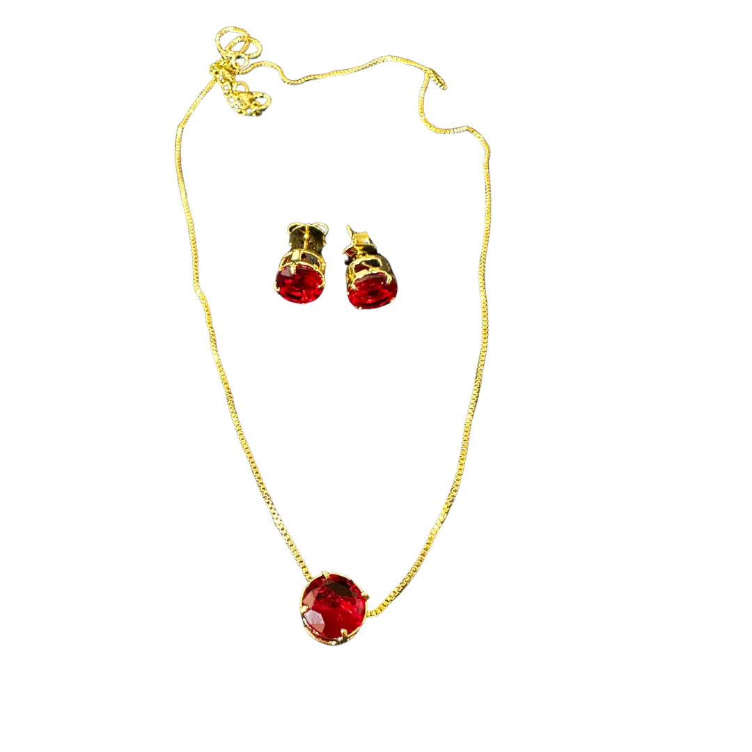 Conjunto zircônia redonda P