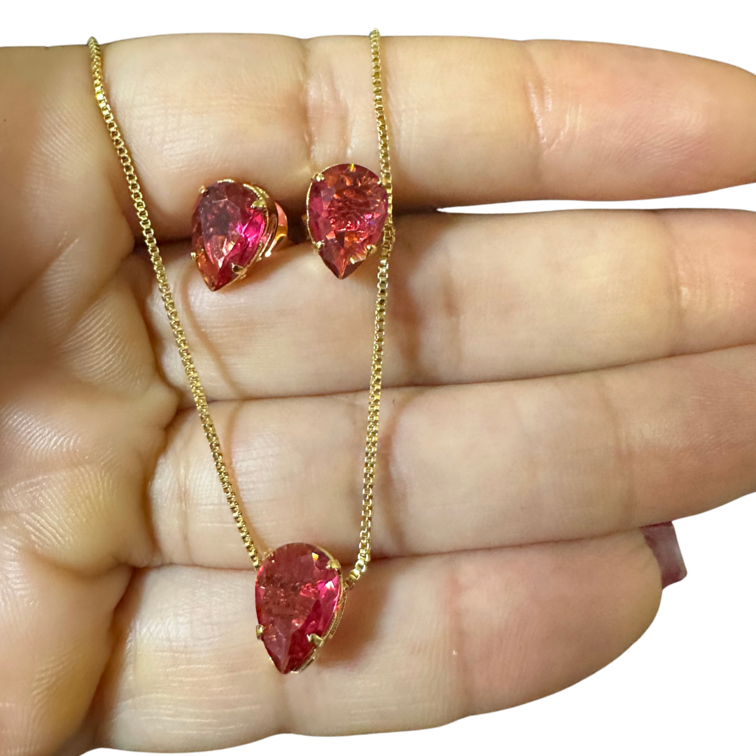 Conjunto Zircônia Gota