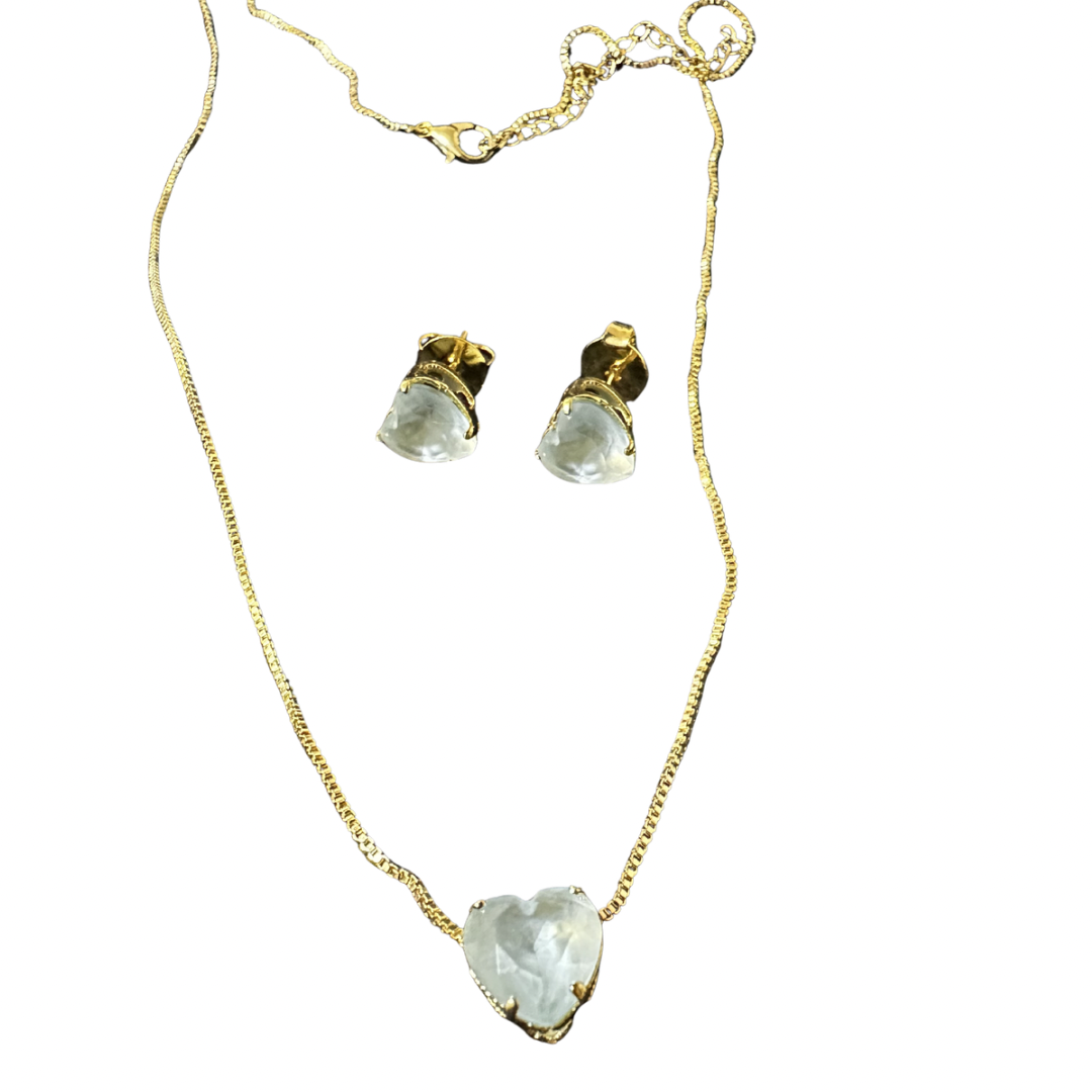 Conjunto Zircônia coração