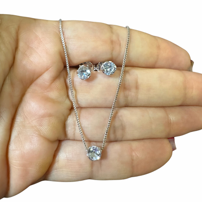 Conjunto zircônia redonda P