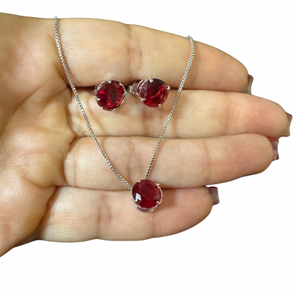 Conjunto zircônia redonda M