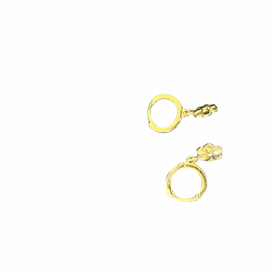 Argolinha click com florzinha pendurada Premium