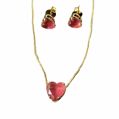 Conjunto Zircônia coração