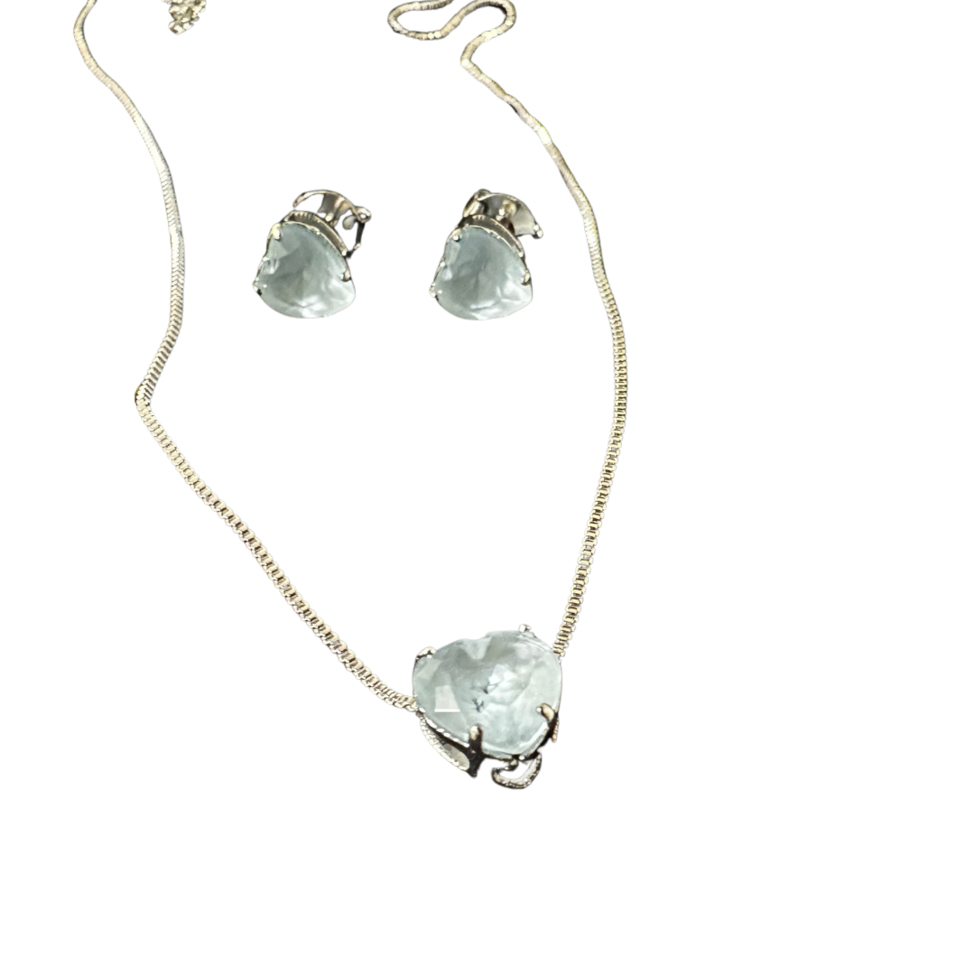 Conjunto zircônia coração